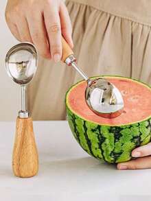 1 pieza Cuchara recta para helado, Cuchara para fruta/sandía, Herramienta para bolas de helado