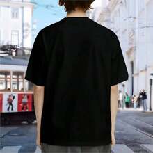 Camiseta negra del lobo solitario del sombrero de la Copa del Club de la suerte 13 de los hombres - Negro - Ver 2