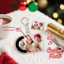 Llavero de CD de mini álbum NFC personalizado - Regalos de música nostálgicos personalizados, llaveros para amantes de la música, regalos de estilo nostálgico, regalos para el Día de San Valentín, regalos de boda - Multicolor - Ver 7