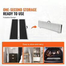 PORIYA Multi Size Aluminium Ramp Anti Slip Folding Loading Threshold  Portable Access - 2FT - View 3