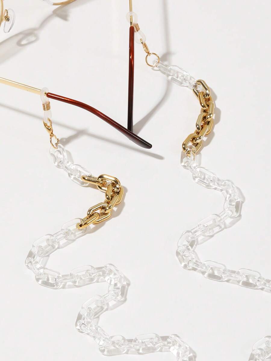 1 chiếc dây đeo kính thời trang bằng acrylic cá nhân hóa, phụ kiện kính mắt bằng acrylic. - Acrylic - Xem 1