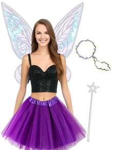 3 件套成人仙女翅膀、蝴蝶翅膀、天使翅膀女式狂欢节服装、情人节派对道具礼物舞会万圣节 - 多色 - 查看 28