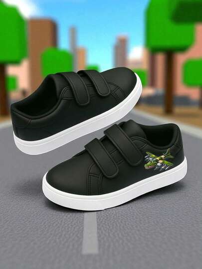 Zapatos de moda para niño y niña de Bombardino Cocodrilo, Patapin y Tuntun - Color sólido, zapatillas de vestir casual con hebilla adhesiva, suela de PVC, forro de tela - Diseño de Moda lindo para niñas y niños