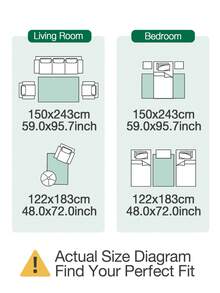 DAJIANG 1 pieza Alfombra grande de área, lavable, alfombra moderna de múltiples estampados abstractos, plegable, fácil de cuidar, adecuada para sala de estar, pasillo, mesita de noche, sala de estar, dormitorio, decoración del hogar, decoración gruesa para entrada, baño, decoración de cocina