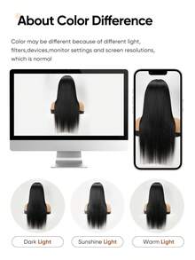 Jessie's Wig 13X4 透明蕾丝前真人发假发，预先拔毛的巴西丝直发蕾丝前假发，真人发，10-26 英寸 - SNatural - 查看 9