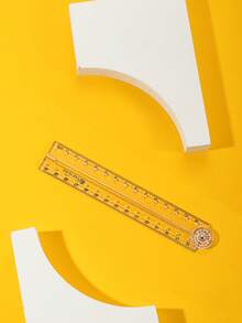 1 pezzo Righello pieghevole trasparente da 30 cm, righello portatile con marcature chiare, righello multifunzione con goniometro per studenti e forniture per ufficio