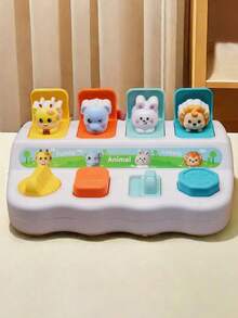 1 Bộ hộp bật lên hoạt hình trốn tìm dành cho trẻ nhỏ - Đồ chơi học tập tương tác kèm thẻ động vật, quà tặng giáo dục cho sinh nhật hoặc Giáng sinh - Nhiều màu - Xem 12