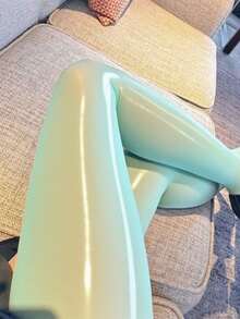 1 Pair Glossy Shiny Pantyhose, Colorful Slimming Sexy Aurora Shimmery Open Crotch Stockings