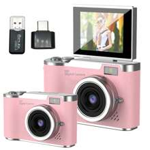 Digital Camera 8X Digital Zoom Cameras For Vlogging 2.4''IPS Screen Rechargeable Camera Photography Professional Camera For Teenagers, And Beginners With Card Reader, OTG, Support For Taking Photos, Recording Videos, And Webcam, For Thanksgiving Christmas And New Year Gifts.