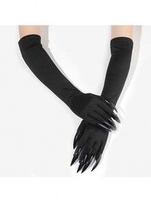 2 paires de gants à griffes extra-longs pour Halloween - accessoire de costume de main fantôme effrayante ! Indispensable pour la décoration de fête effrayante et amusante pour la soirée effrayante des femmes. Choix des femmes, gants de sorcière à ongles longs pour le cosplay hanté et les performances sur scène.