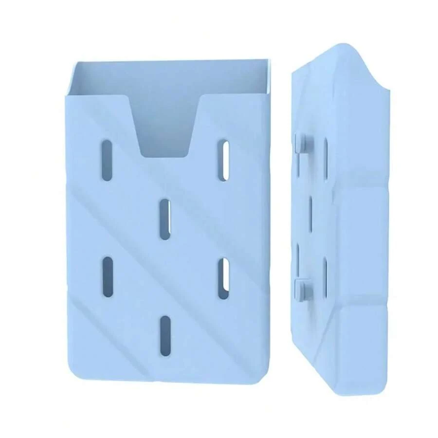 Bolsa de almacenamiento de silicona para teléfono móvil, bolsa de playa, accesorio con Clip, soporte para teléfono móvil, Gadgets de juego para acampar, 1 unidad - Azul - Ver 1