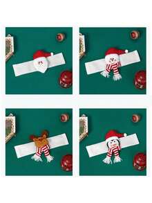 Fivela de cortina de Natal em formato de boneco de desenho animado para decoração de casa, decoração natalina para quarto e sala.