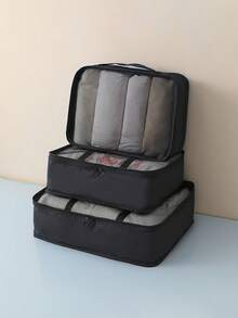 3/1pc Travel Bag Same Color Set, Large Capacity Clothing Storage Bag, Suitcase Storage Bag, Used To Organize Clothes Travel Storage Bag, High-End Multi-Functional Portable Storage Bag, Clothes Packing Bag, Foldable Waterproof Storage Bag, Suitable For Home Clothing Packing, Travel Multi-Classification Packing, - Multicolor - View 11