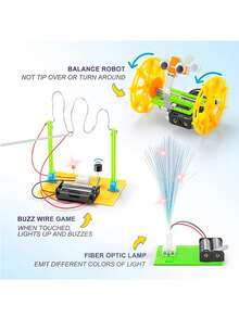 STEM Robotics Science Kits, DIY Projects For Kids, Electronic Science Experiments, Robot Building Craft Toys, Engineering Kits, Ideal Christmas Birthday Gifts For Boys & Girls
