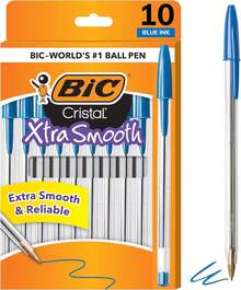 BIC Cristal Xtra Smooth Ballpoint Pen, Medium Point (1.0mm), Blue, 10-Count - 什錦 - 查看 6