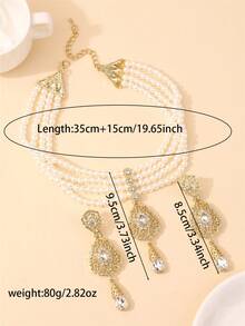 مجموعة مجوهرات المرأة الجزائرية 2 قطعة، قلادة، أقراط، إكسسوارات فاخرة بطراز قديم لعيد الحب - مجموعات المجوهرات النسائية - مشاهدة 8