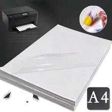 50 Blatt A4 100% transparentes selbstklebendes Papier, Vinyl Aufkleber Papier geeignet für Tintenstrahldrucker & Laserdrucker, wasserfest, kratzfest, abnehmbar | Fantasy Thema, Fenster Dekoration | Transparenter Effekt | Glatte Oberfläche | Halloween Kritzeleien Aufkleber | Weihnachtsdekoration