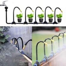 Kit De Irrigação Mangueira 5 Metros Para Jardim Aspersão Automático Com Gotejador Ajustável - Preto - Visão 2