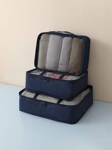 3/1pc Travel Bag Same Color Set, Large Capacity Clothing Storage Bag, Suitcase Storage Bag, Used To Organize Clothes Travel Storage Bag, High-End Multi-Functional Portable Storage Bag, Clothes Packing Bag, Foldable Waterproof Storage Bag, Suitable For Home Clothing Packing, Travel Multi-Classification Packing, - Multicolor - View 9