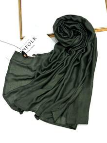 1 szt. Prosta, jednokolorowa, miękka i przyjazna dla skóry chusta na głowę, oddychająca, do codziennego noszenia, elegancka chusta na głowę do sukienki