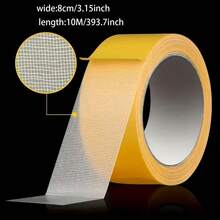 1 Roll Heavy-Duty Fiberglass Adhesive Tape, Waterproof Dual-Sided Mounting Tape For Walls & Glass, Ideal For Fabric, Wood, Metal Surfaces, Transparent, Multi-Purpose Bonding Tape