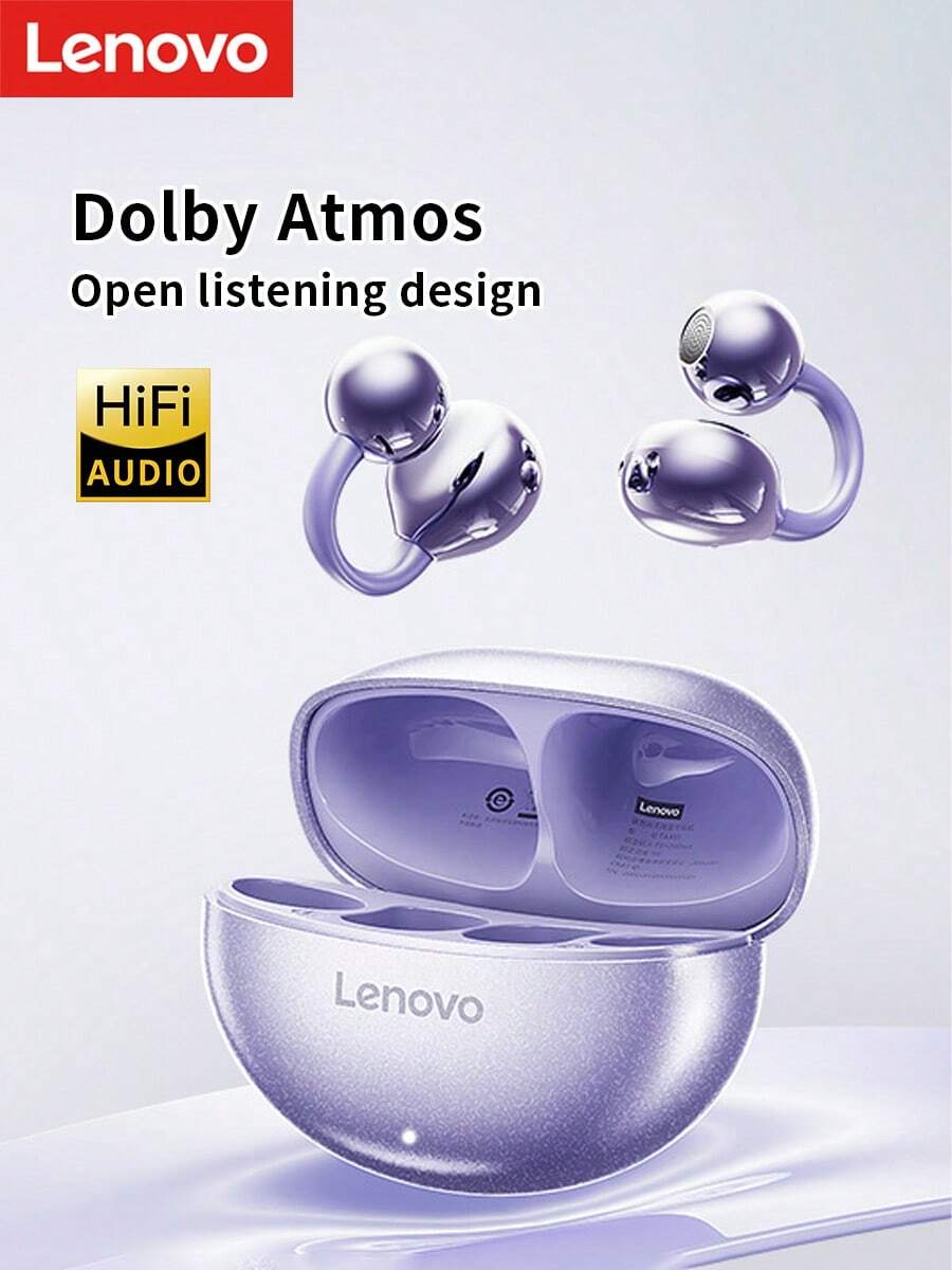 Lenovo-TA410 là tai nghe thể thao kẹp tai Air-Bone Conduction mới với thời lượng pin dài và chất lượng âm thanh cao - Màu tím - Xem 1