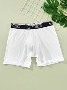 3 Packs Men's Multicolor Briefs Letter Elastic Waist Comfort Boxer Briefs