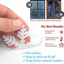 100 pezzi di decorazioni natalizie riutilizzabili a forma di fiocco di neve per finestre, adesivi statici per decorazioni festive, facili da applicare e rimuovere senza residui, in plastica, decorazioni natalizie da appendere alle pareti per uso esterno