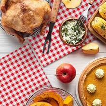 40张装绿色格子纸巾 一次性餐巾纸 绿白格子纸巾 适用于烧烤野餐、卫生间、生日派对、婚礼用品 - 綠色 - 查看 8