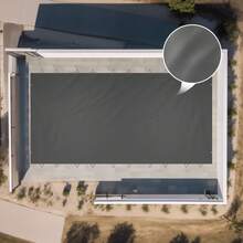Cubierta protectora para piscina, cubierta para piscina enterrada 11.5x19.6 pies, cubierta de PVC para piscina - Antracita - Ver 1