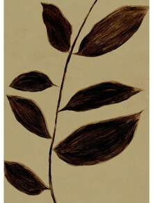 1 pieza Impresión de póster de pintura en lienzo con arte de pared minimalista, diseño floral abstracto de patrón geométrico moderno para decoración del hogar y la sala de estar