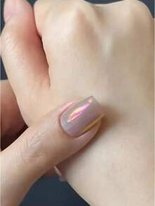 2Pcs/Set [Sparkling Powder Nail Art Supplies] Shimmering Highlighter Glitter Flakes For Nail Art Decoration, Sparkling Powder, DIY Manicure Supplies,Comes With 2 Sponge Applicator - 彩色 - 查看 3