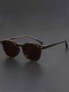 1 副复古黑色圆框眼镜 - 轻便舒适男女通用椭圆形复古风格时尚眼镜 - 彩色 - 查看 9