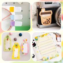 1 conjunto de adesivos combinados de desenho animado, alto valor de cor, fofos, multifuncionais, marcadores de classificação, adesivos para cenas decorativas de manuais