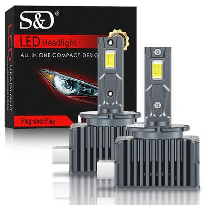 S&D Original D1S D3S LED-strålkastarlampor för bilar D2S D4S D8S H7 H11 9005 HB3 9006 HB4 Canbus-billampa Plug and Play 55W biltillbehör 12V 6500K