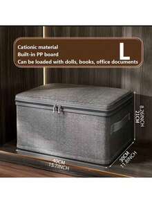 1pc Thick Fabric Foldable Storage Bag With Handle, Odorless & Breathable, Suitable For Bedroom, Closet, Clothes, Blankets, Wardrobe Organization, Also For Nursery, Dorm, Tool Room, Towel Storage