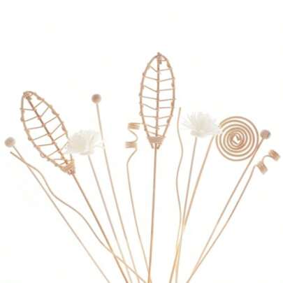 12 Pcs Reed Diffuser Sticks Rattan Flower Reed Fragrance Diffuser Set Diffuser Sticks For Office Home Decor