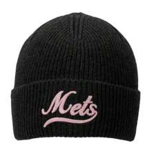 MLB 男帽女帽絨帽VARSITY CURLSIVE MID BEANIE運動帽日常戶外旅遊帽休閒帽3ABNVM146- - 炭灰色 - 查看 1