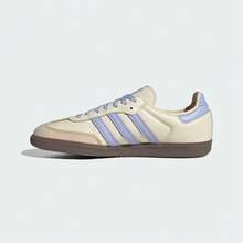 Adidas W Samba OG, Classic Shoe For Daily Casual Wear, Original Style Sneaker, Timeless Three-Stripe Best Seller JI2678 - 乳白色/紫色/沙色 - 查看 10