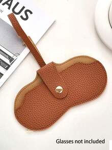 1PC Leather Glasses Storage Bag Portable Sunglasses Glasses Clip Protective Case Portable Glasses Storage Bag Can Hang Bag Travel Glasses Clip Women's Storage Bag Bag Charms Car Decoration Outdoor Portable Bag Couple Keychain Anti-Lost Wristband Birthday Gift Party Gift Anniversary Gift.