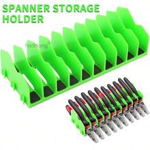 10-Slot Pliers Cutters Rack ABS Spanner Storage Holder Tool Organizer Fit 3" - Green - View 3