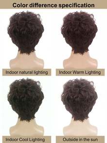 12-Inch Deep Brown Curly Synthetic Wig For Men, Realistic Short Hair Wig Suitable For Daily Wear, Role Play, Parties, Cosplay And More, REEWES Brand - Chocolate Brown - View 6