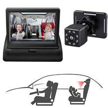Monitor de bebé para coche con cámara de visión nocturna HD - 4.3 plegable + 8 correas ligeras (480P) - Ver 1