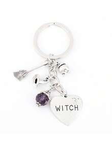 9pcs Y2K Witch Broom Keychains, Metal Keyring, Suitable For Hanging On Wallets, Backpacks And Car Keys, Ideal For Halloween Costume Parties. Also Suitable For Halloween Party Decorations. - Multicolor - View 5