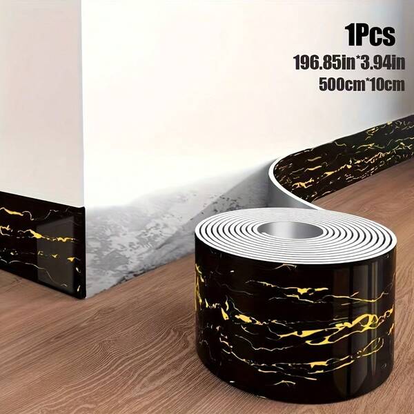 1 Rolls, 1 Roll = 196.85 Inch Long X 10 Centimeters Wide, Thickened Marble Self-Adhesive Wallpaper, DIY Removable, Suitable For TV Background Walls, Door Frames, Photo Frames, Decorative Stickers, Living Room Corners, Ceiling Corners, Kitchen Corners