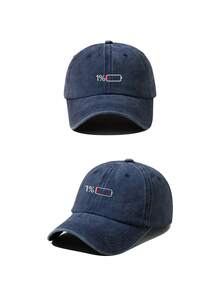 1pc Embroidered Baseball Cap, Unisex Adjustable Soft Top Sun Hat, Suitable For Cycling, Vacation, Travel, Streetwear