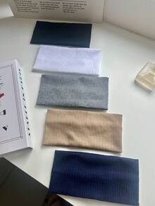 3/4/5pcs Set Minimalist Fashion Knitted Headbands, Versatile Casual Headwear, Suitable For School, Street, Sports, Yoga Styles, Multiple Colors Available, Unisex, All Seasons, Autumn Scarf, Women Fashion Headband, Winter Holiday Essential Beach Accessories Summer Outfits - Multicolor - View 12