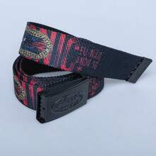 Chronic Santa Guadalupe Belt I Don't Walk Alone Metal Buckle - Black - View 3