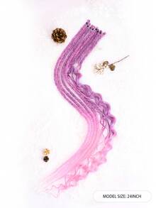 Tóc tết Dreadlock màu 24 inch Flying Goddess Curls Extensions Bộ tóc tết Dreadlock 24 inch Bộ tóc tết tổng hợp Boho Tóc tết Dreadlock xoăn kiểu Hippie 8 chân tóc tết thủ công - Nhiều màu - Xem 5