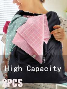 旅行洗衣袋，可折叠脏布洗衣旅行袋，超大旅行洗衣袋，重型旅行洗衣袋，大号洗衣篮内衬，洗衣袋，适合家庭使用，大学生，旅行，健身房，露营，学生，卧室存储，家庭旅行收纳箱衣柜收纳箱衣柜整理和存储衣物收纳箱 - 彩色 - 查看 2